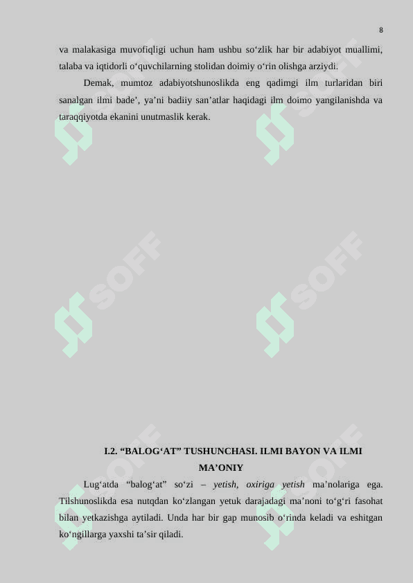 "Badoe' us-sanoe'"da badiiy san'atlar tasnifi 8