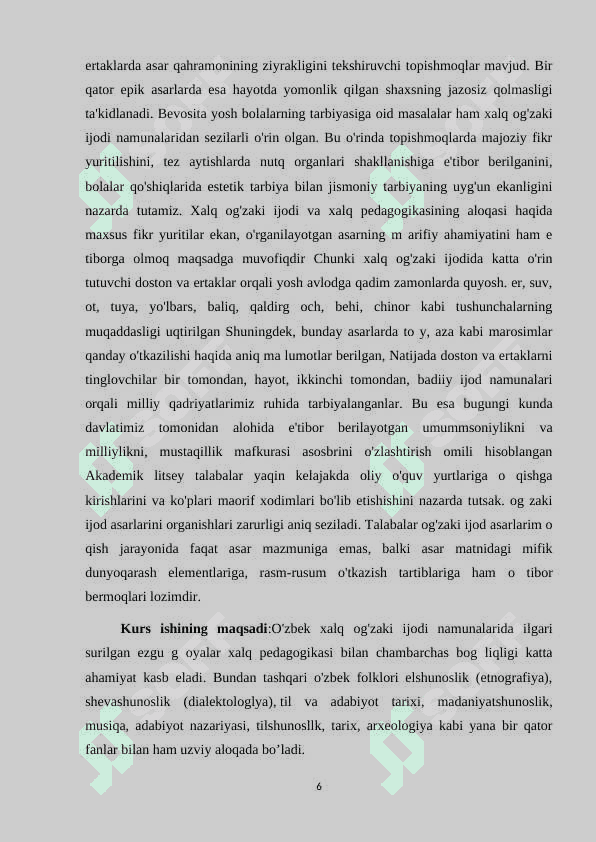 O’ZBEKISTONDA DOSTONCHILIK MAKTABI 6