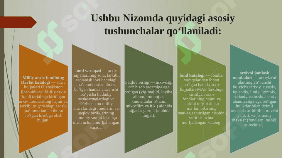 O‘zbekiston Respublikasi Milliy arxiv fondining Davlat katalogi to‘g‘risida NIZOM 4