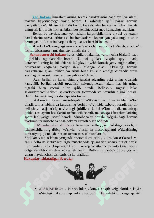 Kurash turlari bo’yicha musobaqa qoidalari va hakamlik qilish asoslari 6