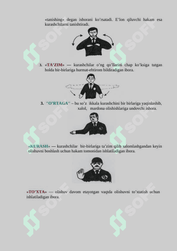 Kurash turlari bo’yicha musobaqa qoidalari va hakamlik qilish asoslari 7