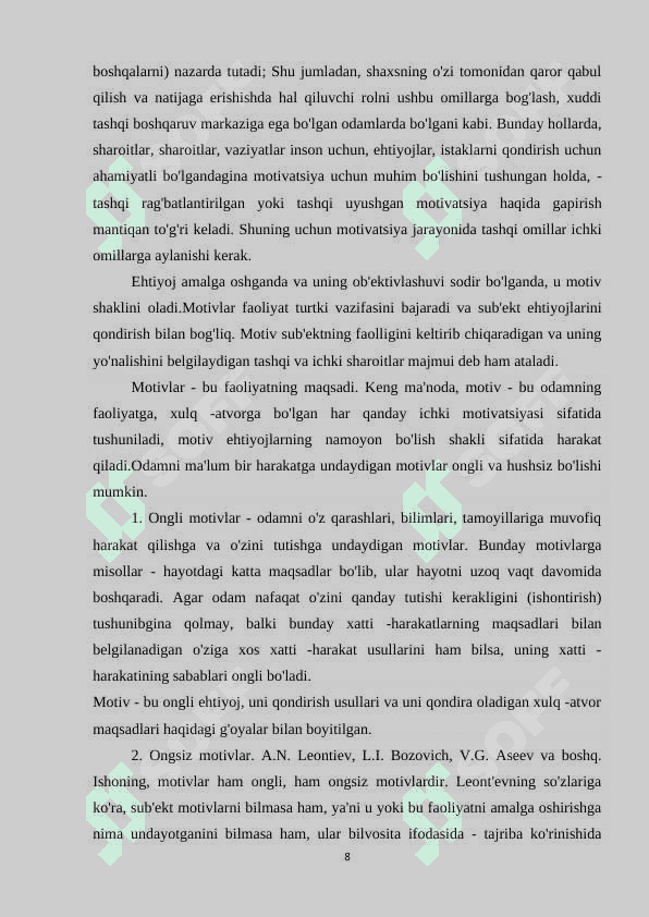 Motivlarning individual farqlari 7