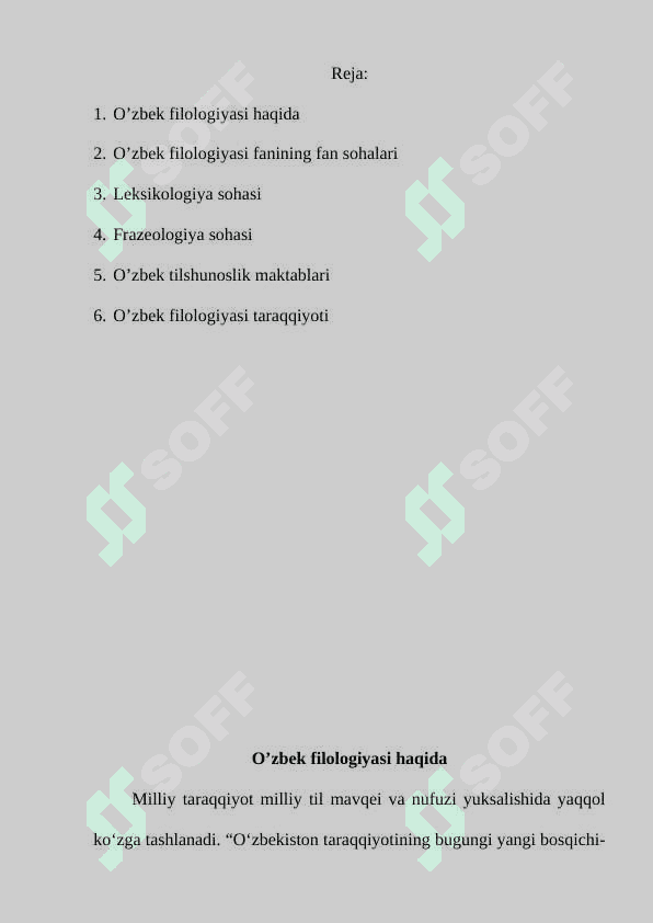Turkologiyaning oʻzbek filologiyasi tarmogʻi 2