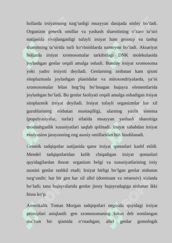 Irsiyat haqida tushuncha 3