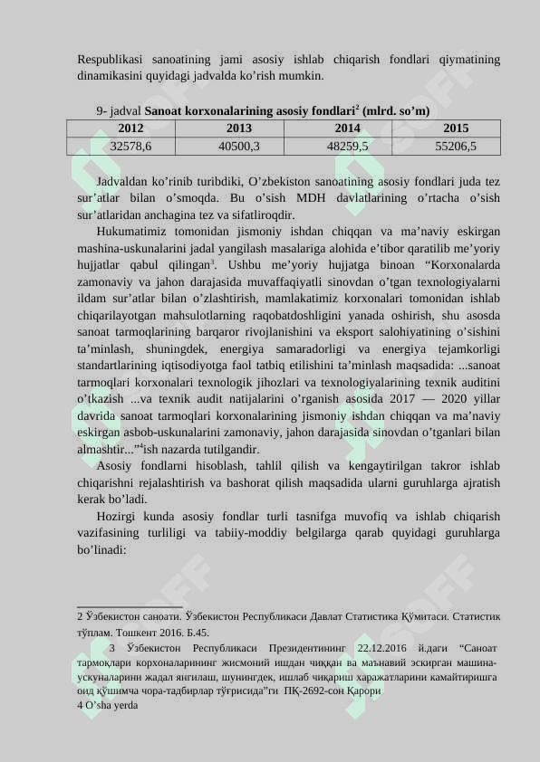 SANOAT KORXONALARDA ASOSIY FONDLARNI MODERNIZATSIYALASH 3