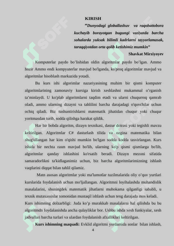 Evklid algoritmi uchun samarali algoritm 4
