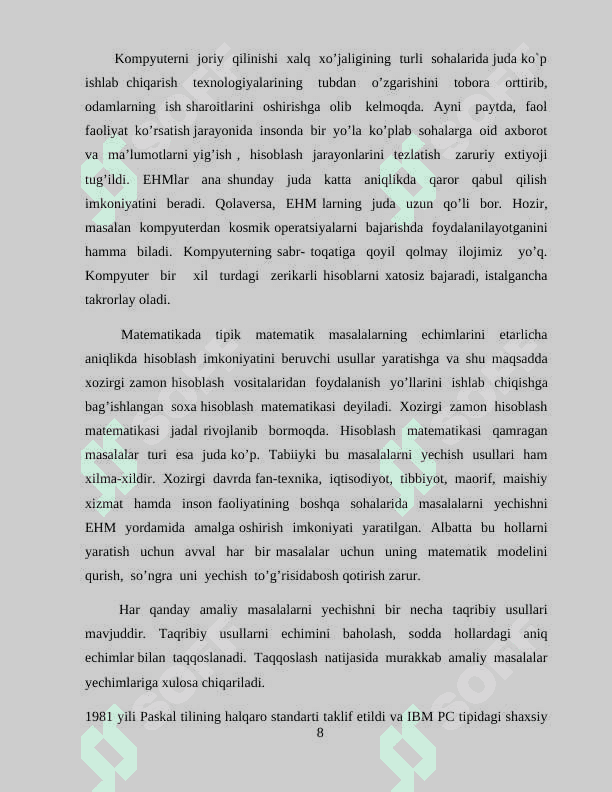 Ro’yxatlarni massivlar va ko’rsatgichlar vositasida yaratish 8
