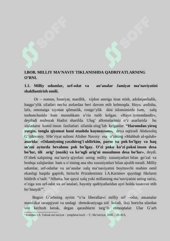 Jamiyat taraqqiyotida qadriyatlarning o’rni. 5