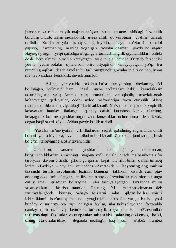 Jamiyat taraqqiyotida qadriyatlarning o’rni. 7