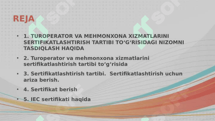 Turizm xizmatlarini sertifikatlashtirish va standartlashtirish 2