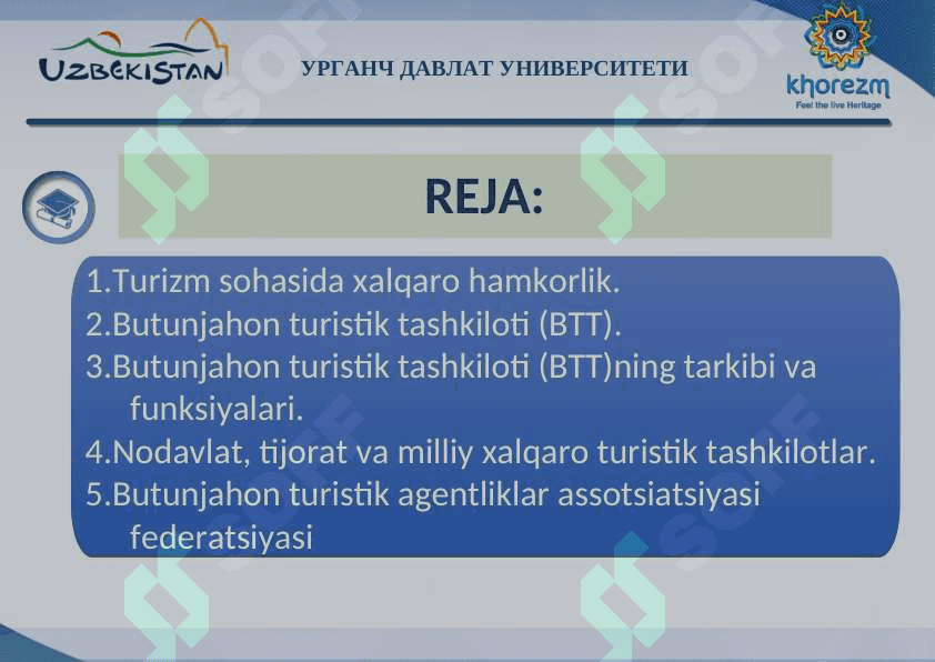 XALQARO TURISTIK TASHKILOTLAR 2