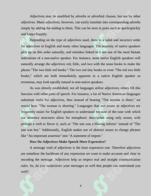 Comparative analysis of adjectives in English and Uzbek 6