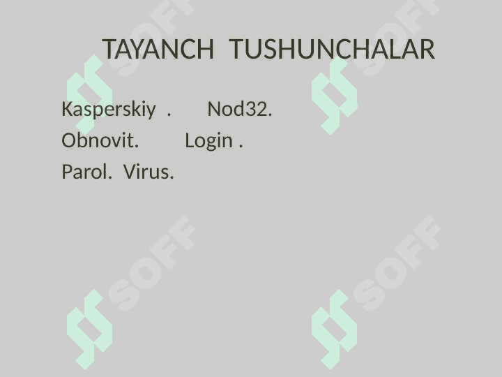 Axborotni himoyalash. Antivirus dasturlari va ularni o’rnatish. Antivirus dasturining imkoniyatlari va ularni obnavit qilish 3