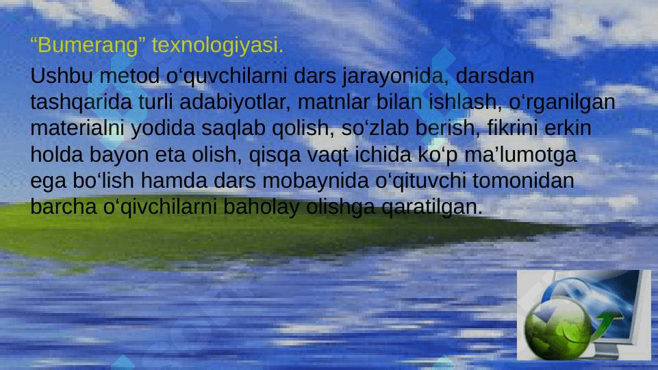 Informatkani o’qitishda loyihalar metodi 8