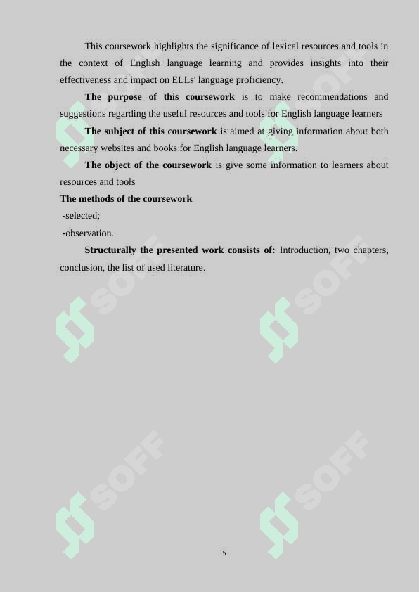 Lexical resources and tools for english language learners 5
