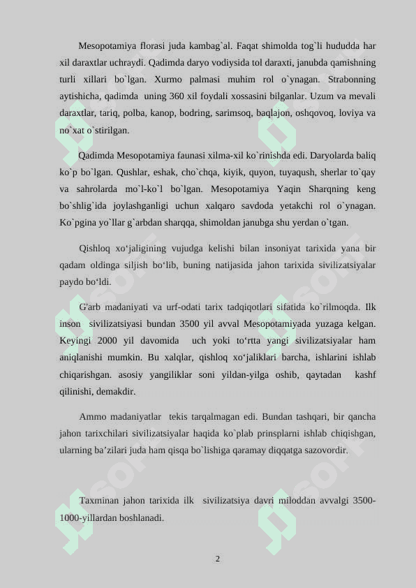 Qadimgi Mesopotamiyaning yozma manbalari 2