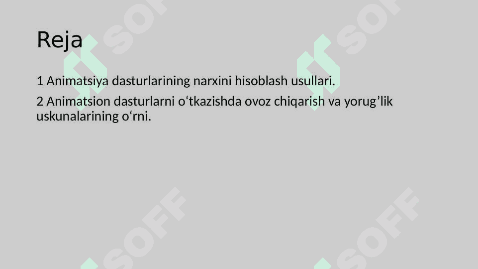 Animatson dasturlarni tashkil qilish usullari va vositalari 2