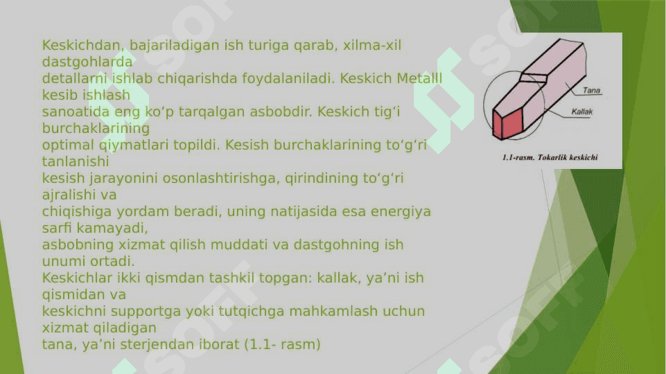 Tokarlik keskichlarini hisoblash va konstruksiyalash 4