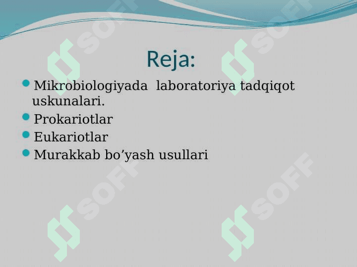 Mikroorganizmlarning strukturasi, murakkab bo’yash usullari 2