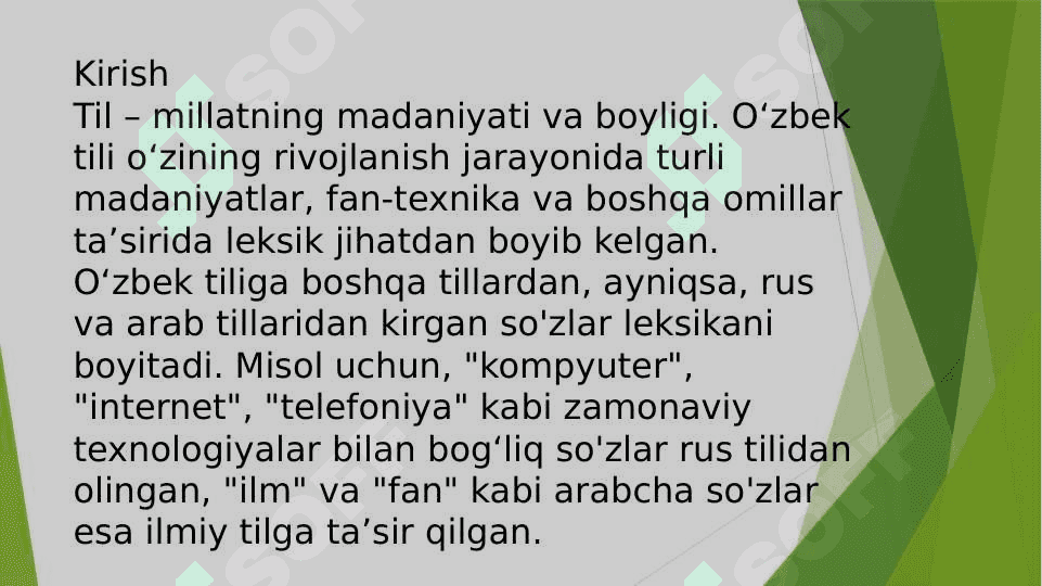 O‘zbek tili leksikasining boyish manbalari  va Biologiyaga xos so‘zlar tasnifi 2