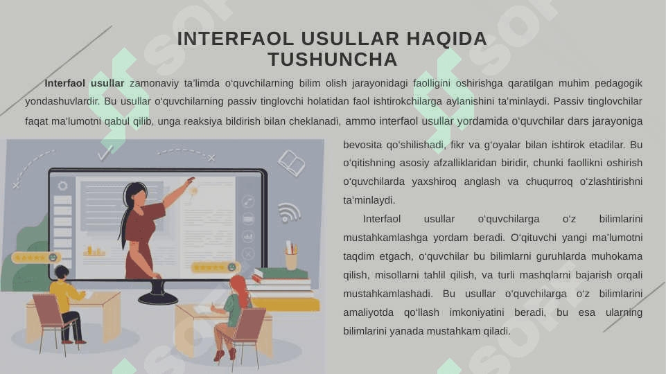 O‘qitishning interfaol usullari (Ўқитишнинг интерфаол усуллари) 3