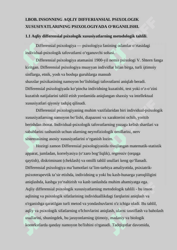 INSONNING AQLIY DIFFERENSIAL PSIXOLOGIK SIFATLARI 6