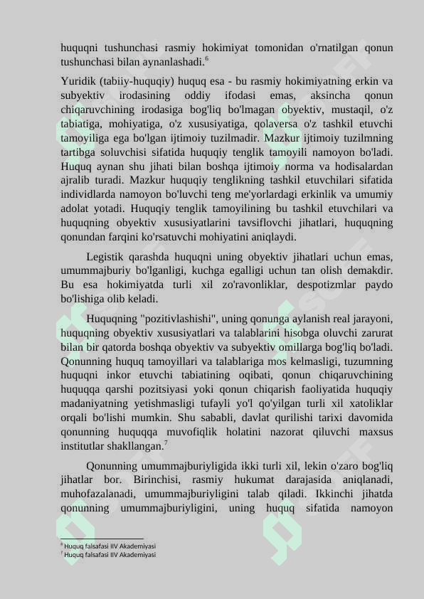 Huquq tushunchasi. 5