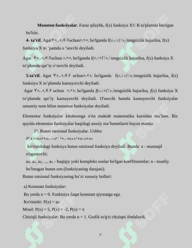 Funksiy .Funksiya turlari ,Funksiya tushunchasi 7