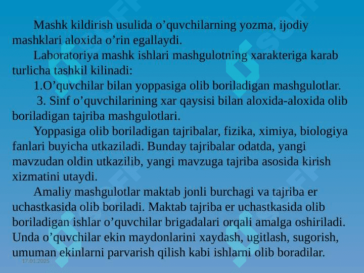 Ta’limni tashkil  etish usullari  va shakllari Таълимни ташкил этиш усуллари ва шакллари 8
