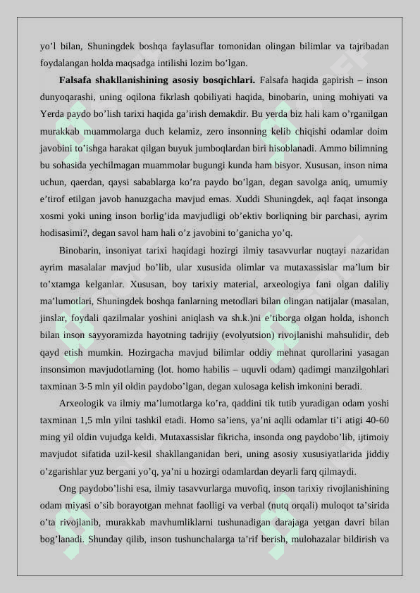 FALSAFANING FAN VA DUNYOQARASHGA DOIR MOHIYATI 2