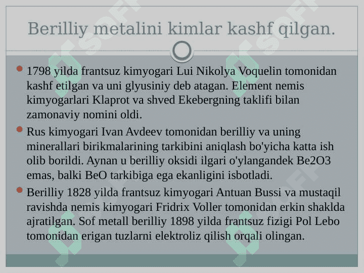 Berilliy metali 3