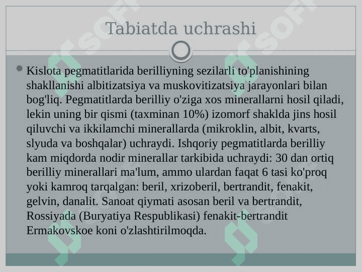Berilliy metali 7
