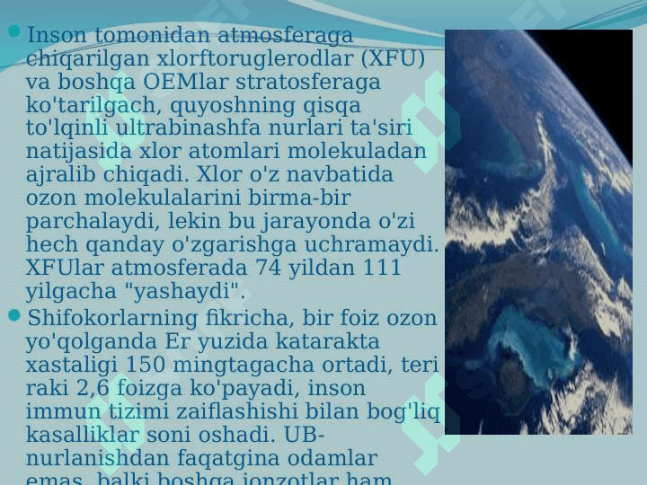 azon qatlami va uning insoniyat  uchun ahamiyati 4