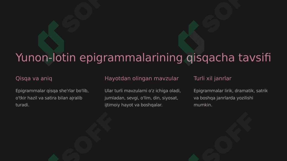 Yunon-lotin epigrammalarida tibbiyot va salomatlik 3