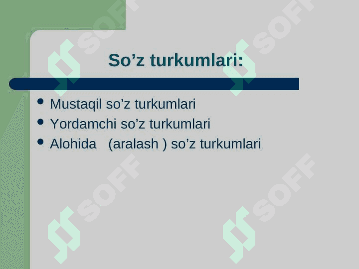 Fe’l - so’z turkumi 4