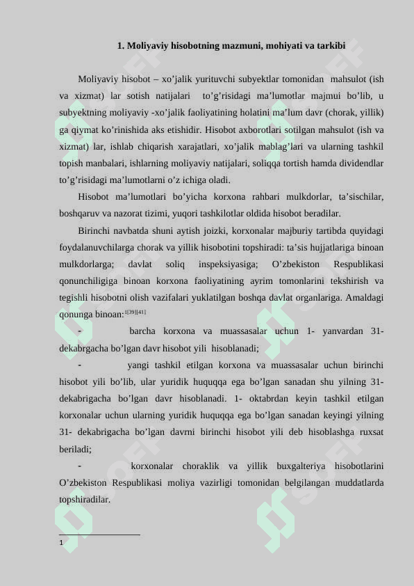 MOLIYAVIY NATIJALAR TO’G’RISIDAGI HISOBOT 2