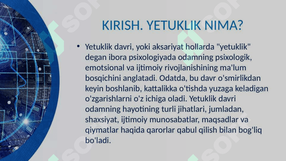 YETUKLIK DAVRI 3