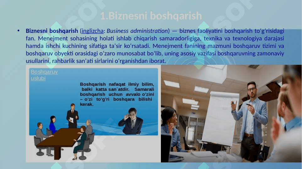 Zamonaviy biznesni boshqarish asoslari pptx 3