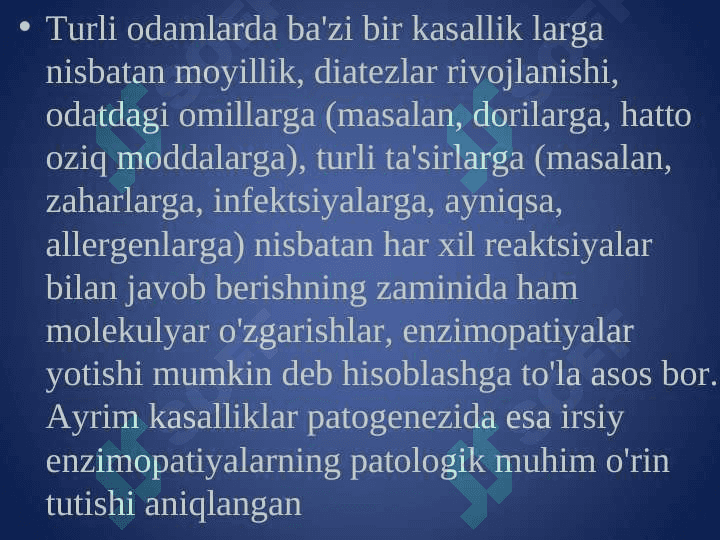 Molekular kasalliklar 8