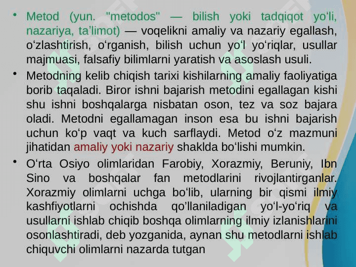 Psixologiya fanining metodlari va tarmoqlari 3