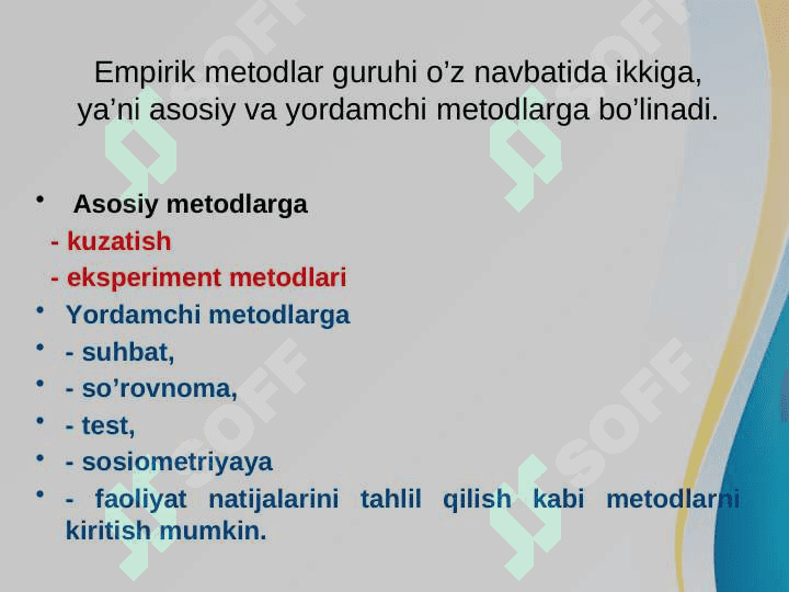 Psixologiya fanining metodlari va tarmoqlari 8