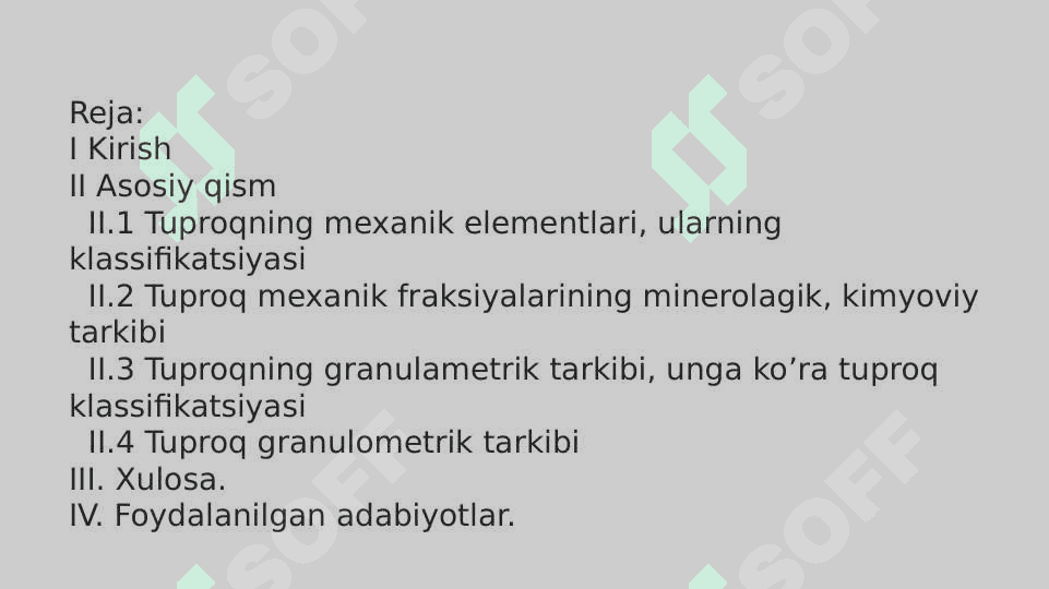 Tuproqning granulometrik tarkibi 2