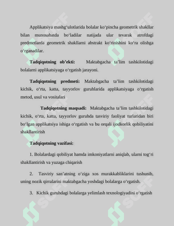 Turli yosh guruhlarida applikatsiya mashgʻulotlari 4