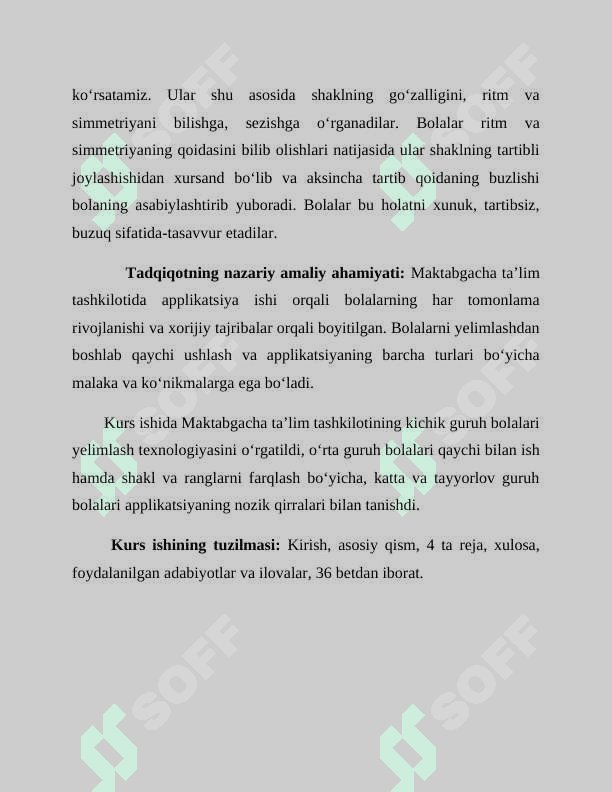 Turli yosh guruhlarida applikatsiya mashgʻulotlari 7
