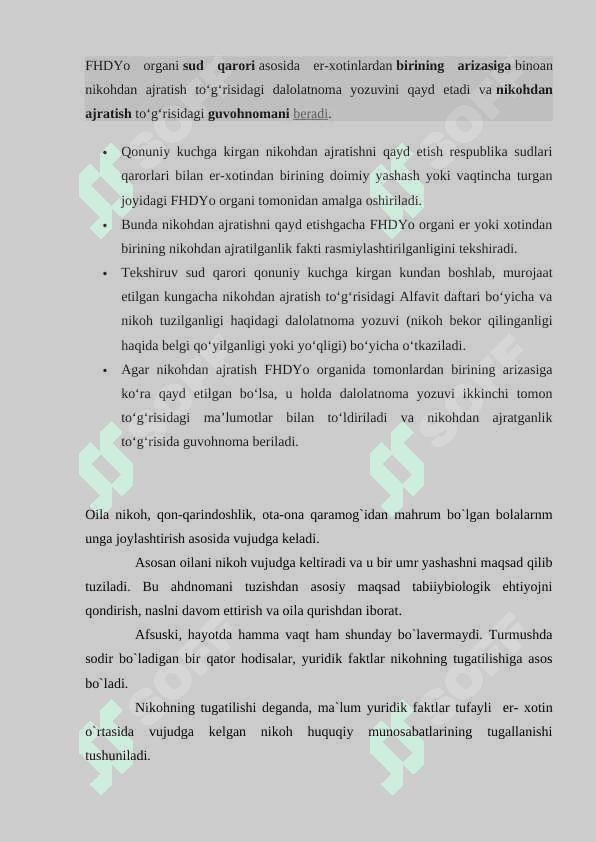 Nikohdan ajralishni qayd etish 2