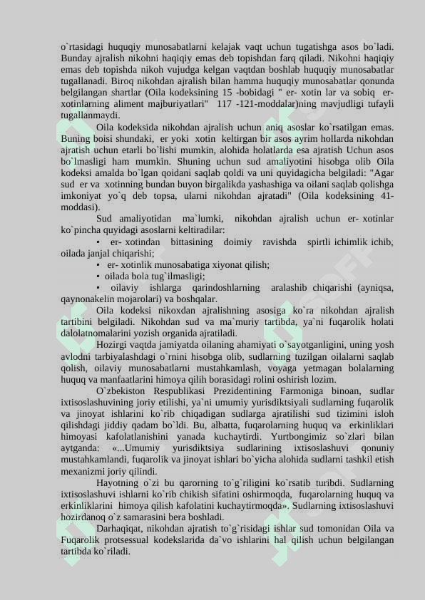 Nikohning tugatilishi 3