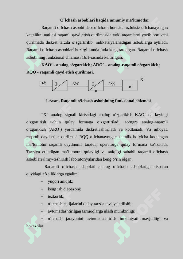 Mikroprotsessor bilan boshqariladigan raqamli oʻlchash asboblari 3