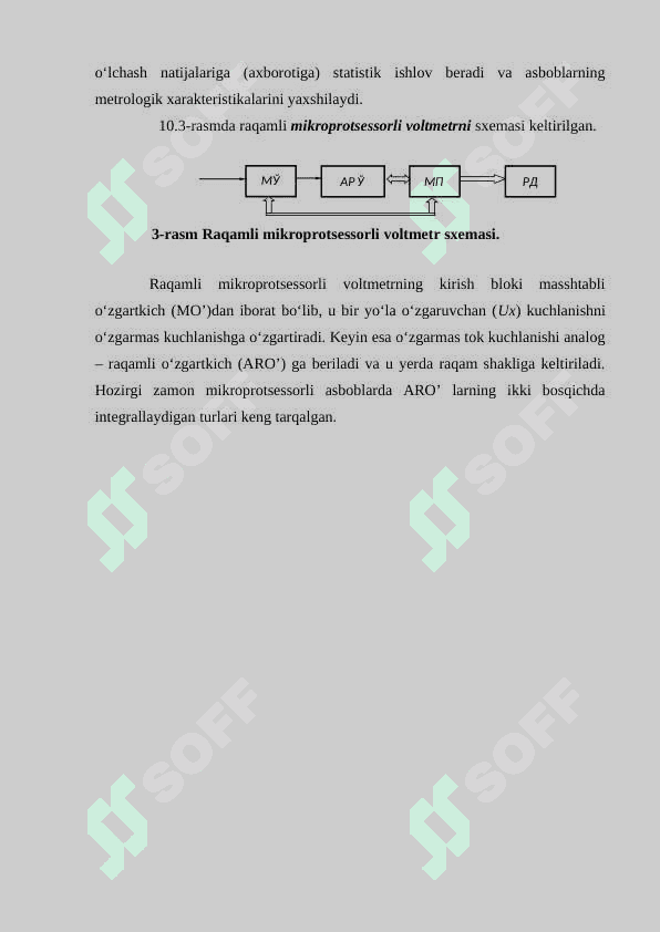 Mikroprotsessor bilan boshqariladigan raqamli oʻlchash asboblari 7