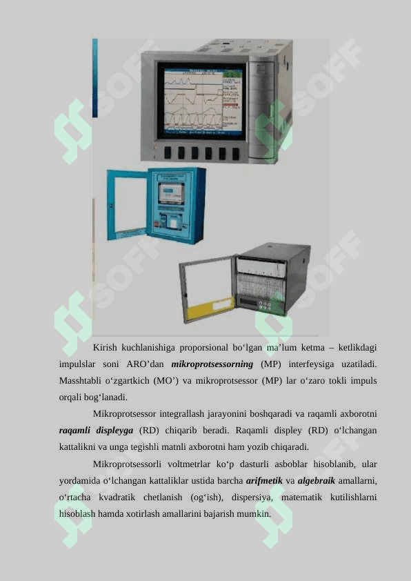 Mikroprotsessor bilan boshqariladigan raqamli oʻlchash asboblari 8