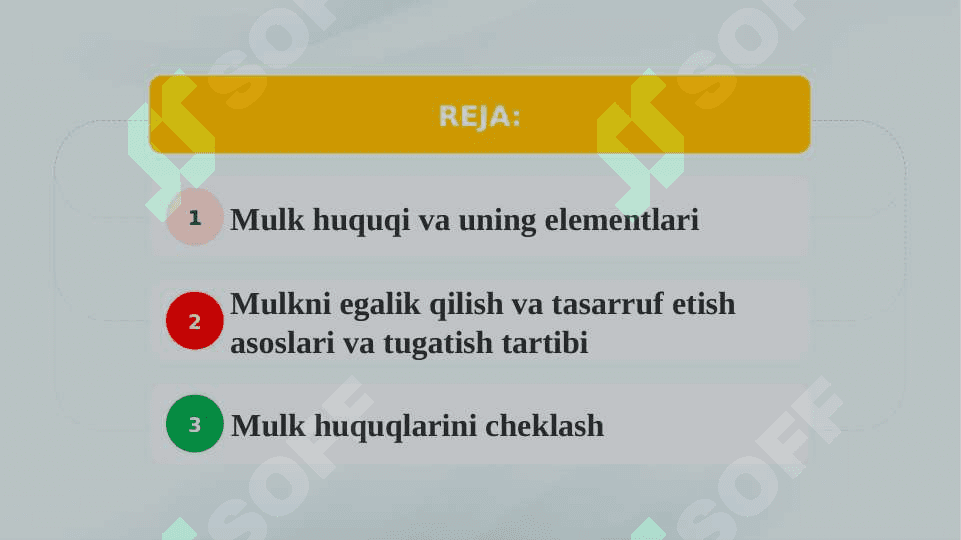TADBIRKORLIK FAOLIYATINING MULKIY ASOSLARI 2
